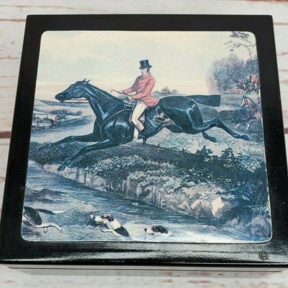Rare Hunting Man Horse Designer Coasters - Picture 2 of 11